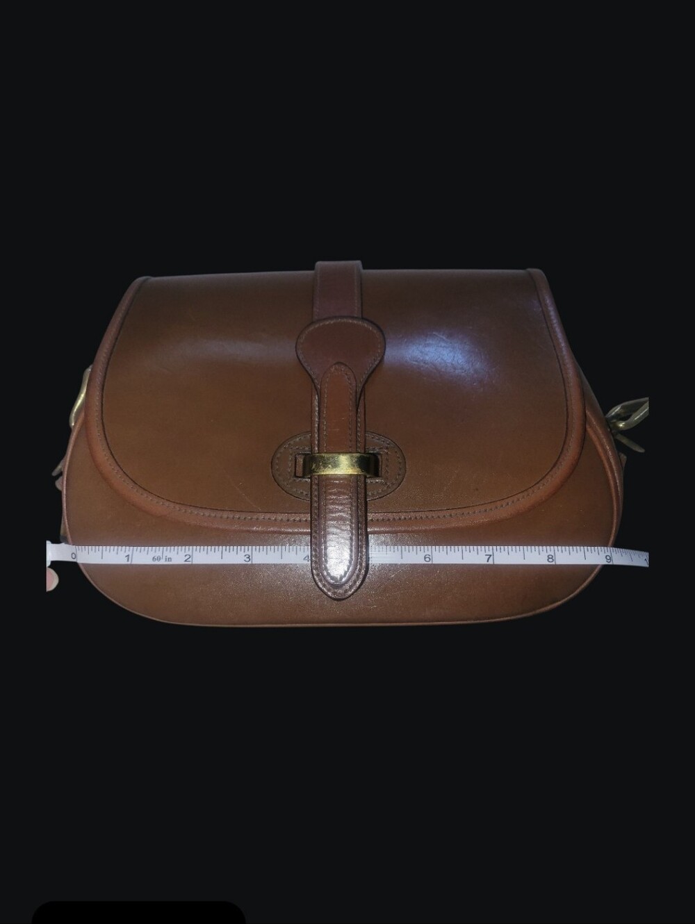 Dooney & Bourke Smooth Bridle Leather Over & Under Saddle 1981-1983 Rare #1264 - Picture 13 of 16